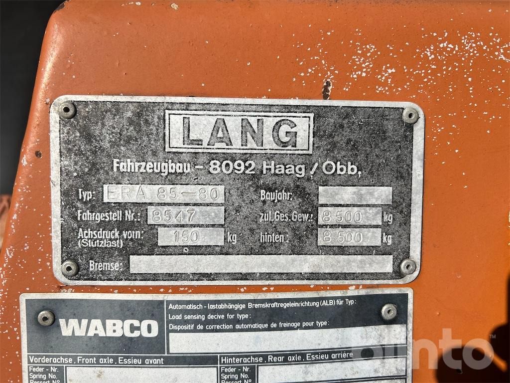 Lang Fahrzeugbau, ERA 85-80 (1989) - Logging trailer: picture 5 Lang Fahrzeugbau, ERA 85-80 (1989) - Logging trailer: picture 5