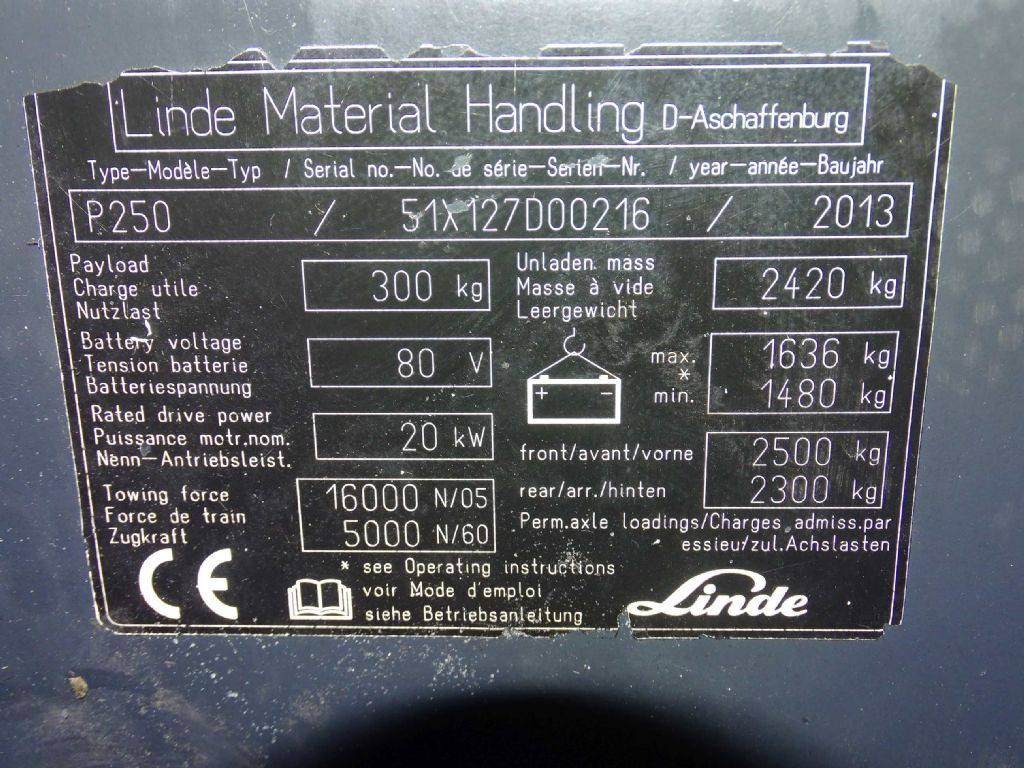 Linde P250 - Tow tractor: picture 5 Linde P250 - Tow tractor: picture 5