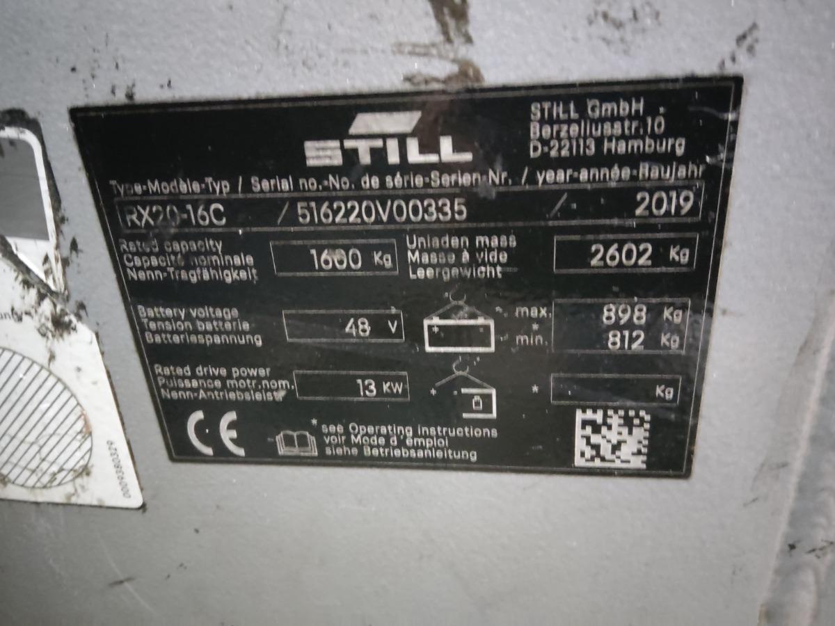 Still RX20-16C/LIION - Electric forklift: picture 5 Still RX20-16C/LIION - Electric forklift: picture 5