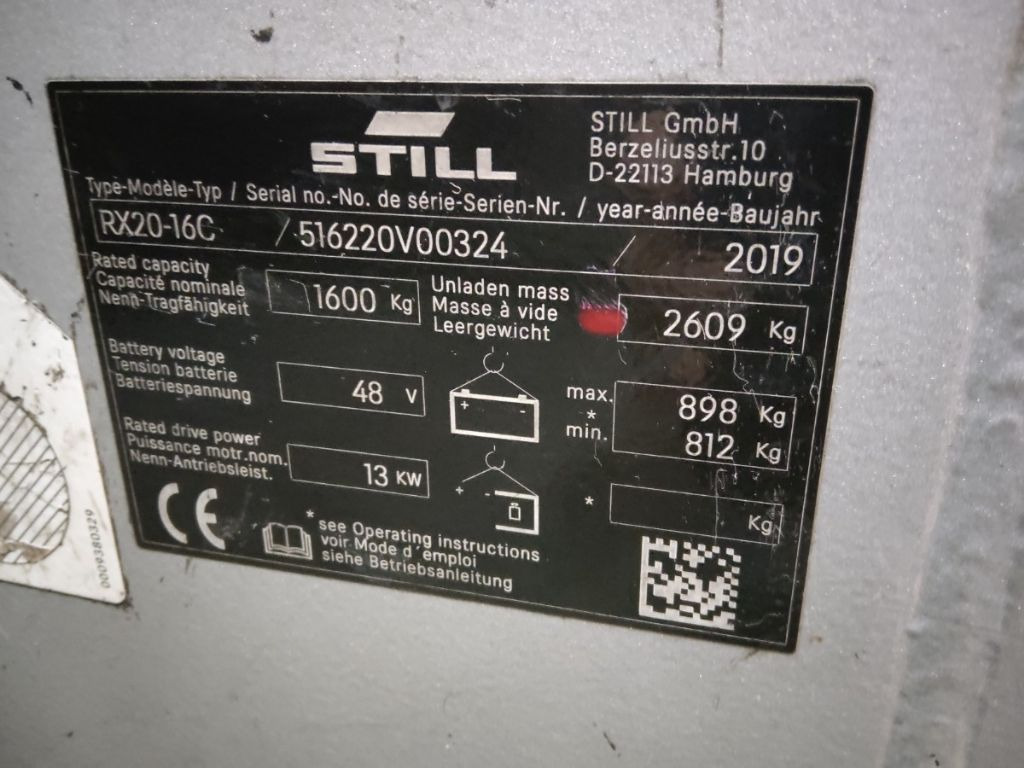 Still RX20-16C/LIION - Electric forklift: picture 5 Still RX20-16C/LIION - Electric forklift: picture 5