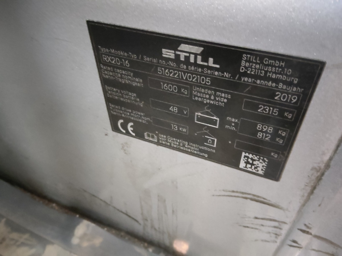 Still RX2016/LIION - Electric forklift: picture 5 Still RX2016/LIION - Electric forklift: picture 5