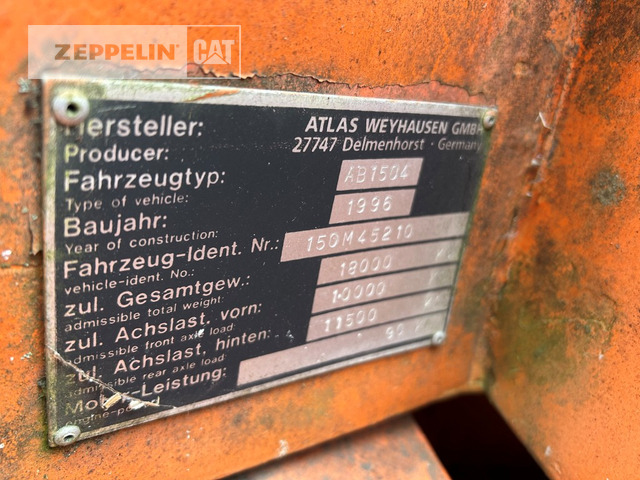 Atlas(Weyhausen) 1504 - Wheel excavator: picture 2 Atlas(Weyhausen) 1504 - Wheel excavator: picture 2