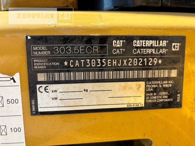 Mini excavator Cat 303.5ECR: picture 17