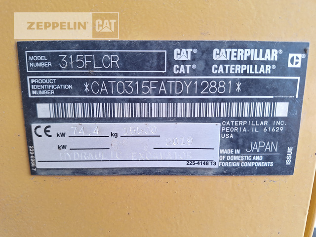 Crawler excavator Cat 315FL: picture 36