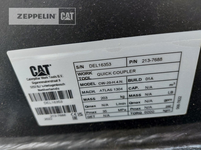 Cat CW20 - Quick coupler for Construction machinery: picture 3 Cat CW20 - Quick coupler for Construction machinery: picture 3
