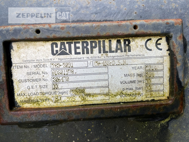 Cat CW45S - Quick coupler for Construction machinery: picture 2 Cat CW45S - Quick coupler for Construction machinery: picture 2