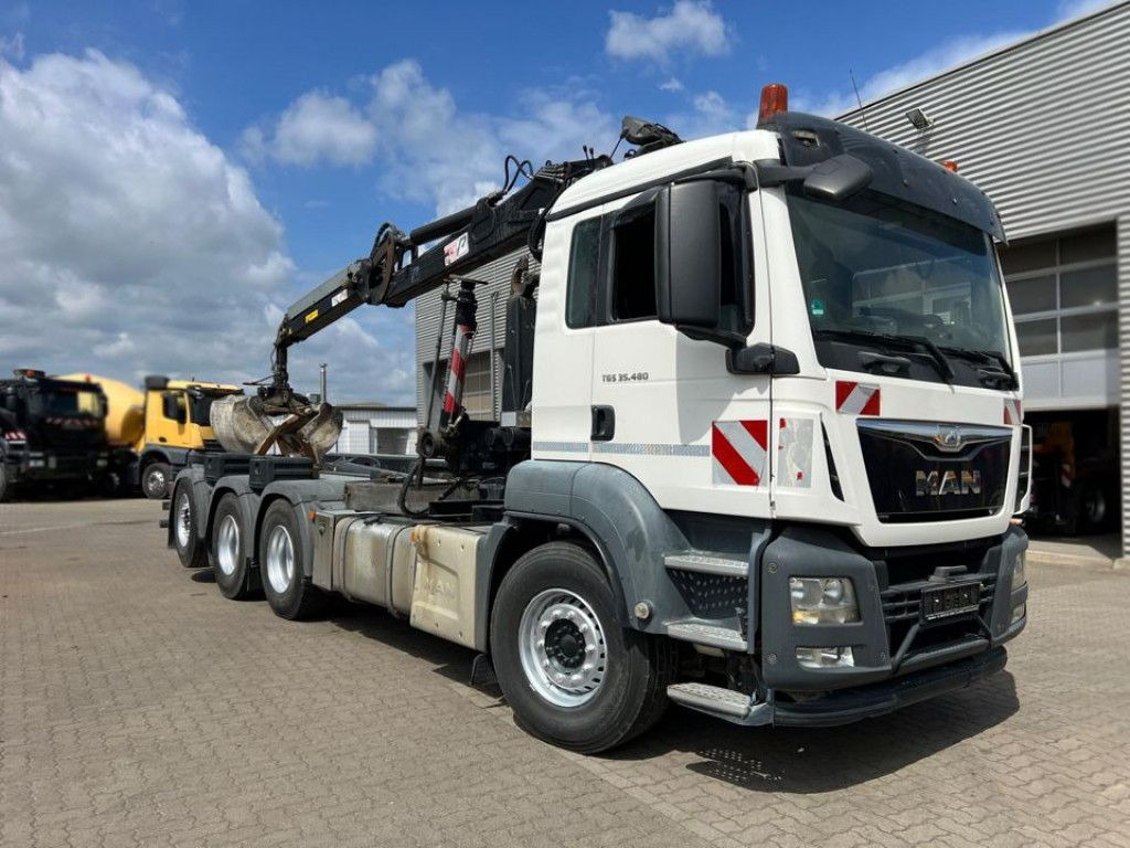 MAN TG-S 35.480 8x4 BL Abrollkipper mit Kran Penz-15 - Hook lift truck, Crane truck: picture 2 MAN TG-S 35.480 8x4 BL Abrollkipper mit Kran Penz-15 - Hook lift truck, Crane truck: picture 2