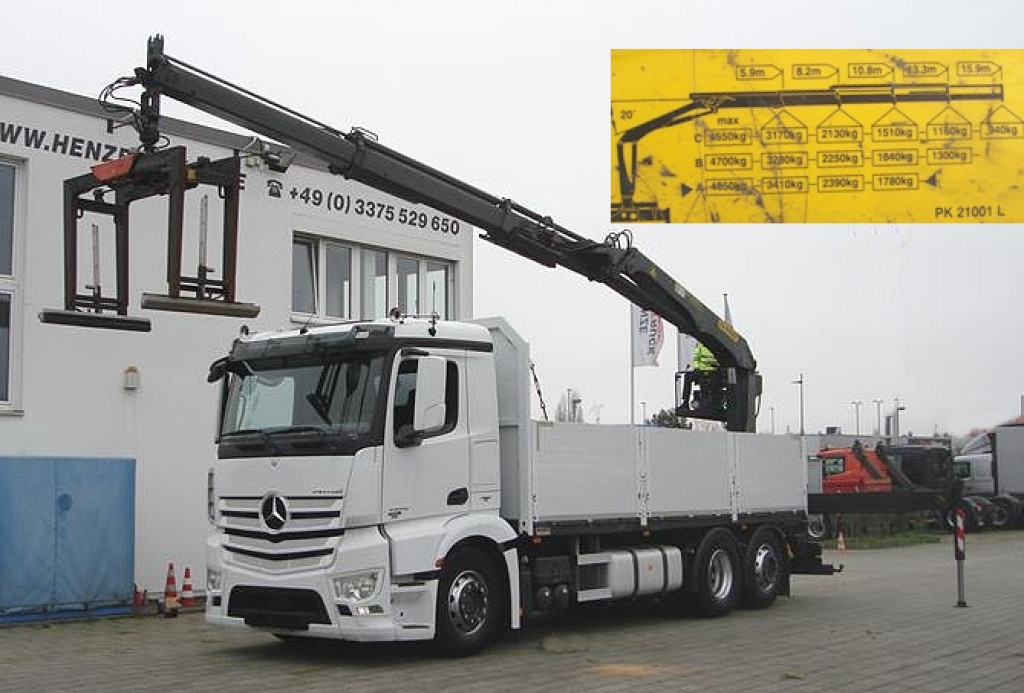 MERCEDES-BENZ Mercedes-Benz Antos Pritsche Heckkran 2543 L/6x2 - Dropside/ Flatbed truck, Crane truck: picture 1 MERCEDES-BENZ Mercedes-Benz Antos Pritsche Heckkran 2543 L/6x2 - Dropside/ Flatbed truck, Crane truck: picture 1