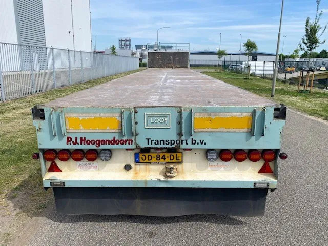 Floor robuuste vlakke oplegger ,uitschuifbaar, ,stuurassen, 20 mtr met stalen bodem/frame. kranenprofiel. - Dropside/ Flatbed semi-trailer: picture 4 Floor robuuste vlakke oplegger ,uitschuifbaar, ,stuurassen, 20 mtr met stalen bodem/frame. kranenprofiel. - Dropside/ Flatbed semi-trailer: picture 4