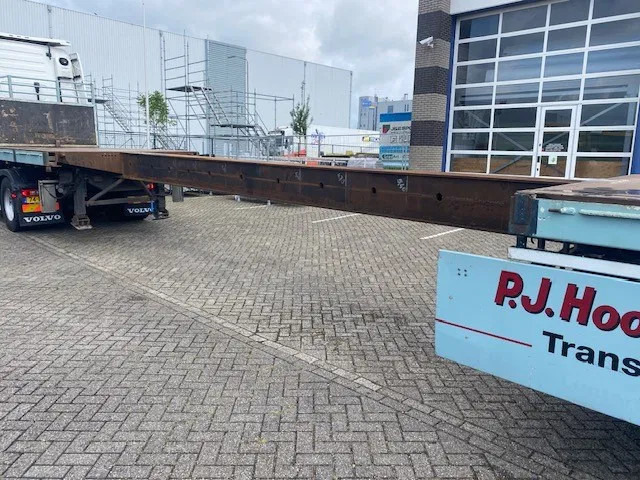 Floor robuuste vlakke oplegger ,uitschuifbaar, ,stuurassen, 20 mtr met stalen bodem/frame. kranenprofiel. - Dropside/ Flatbed semi-trailer: picture 1 Floor robuuste vlakke oplegger ,uitschuifbaar, ,stuurassen, 20 mtr met stalen bodem/frame. kranenprofiel. - Dropside/ Flatbed semi-trailer: picture 1
